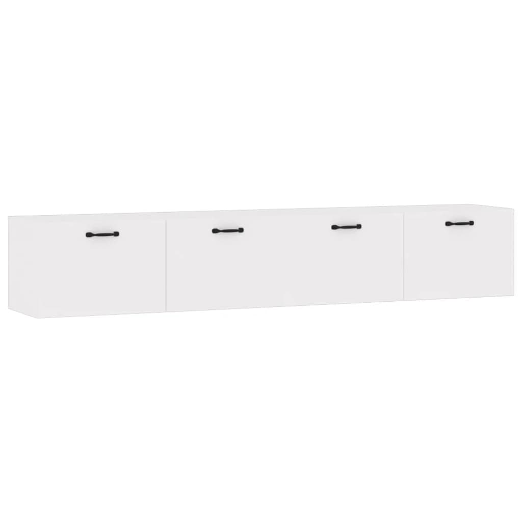 2 db fehér szerelt fa faliszekrény 100 x 36,5 x 35 cm