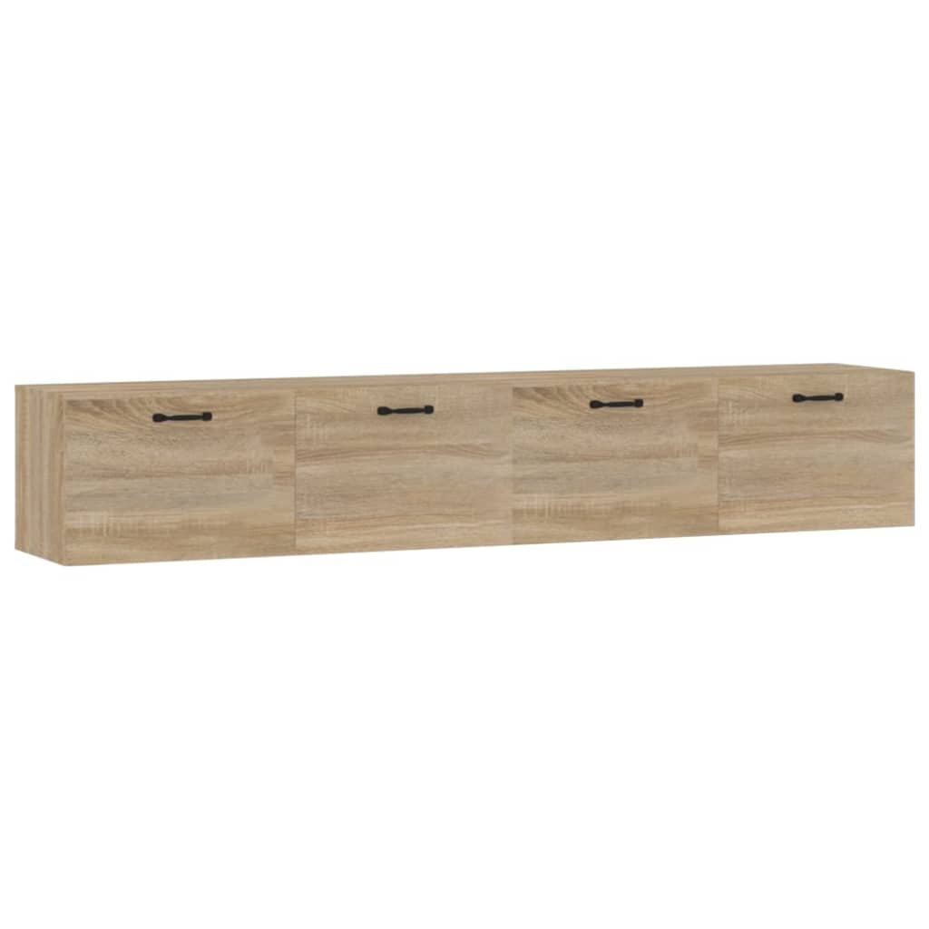 2 db sonoma tölgy színű szerelt fa faliszekrény 100x36,5x35 cm