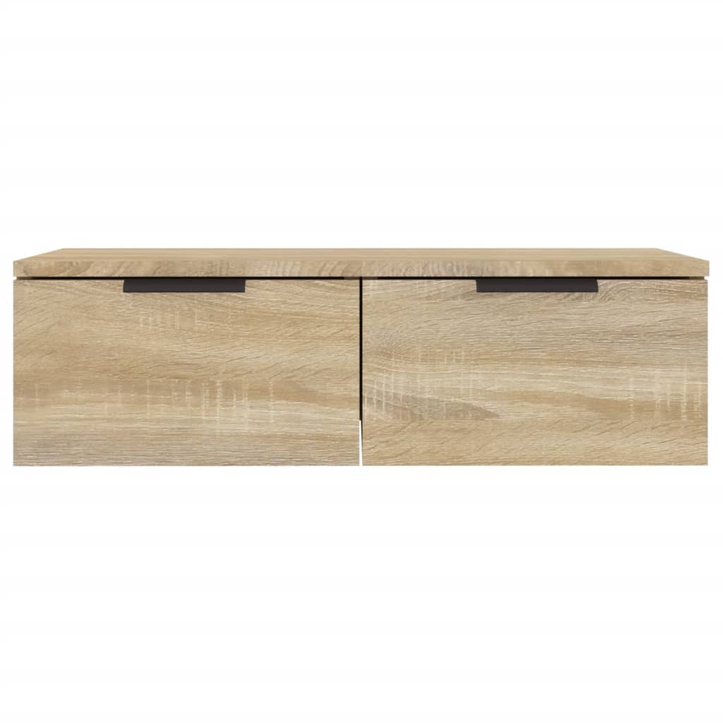 2 db sonoma tölgyszínű szerelt fa fali szekrény 68x30x20 cm