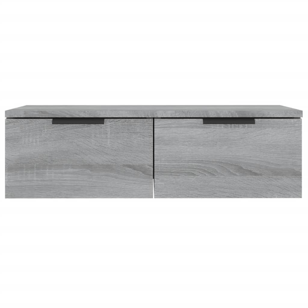 2 db szürke sonoma szerelt fa fali szekrény 68 x 30 x 20 cm