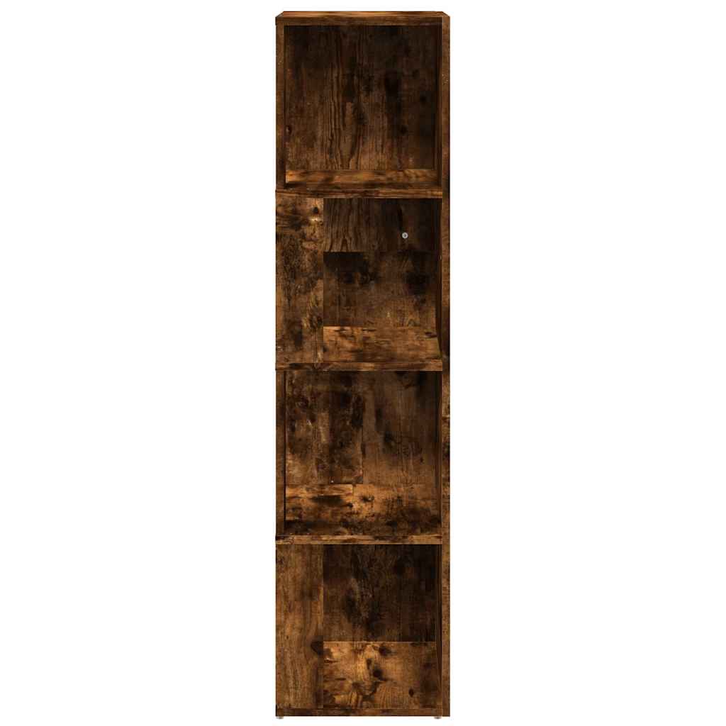 füstös tölgy színű szerelt fa sarokszekrény 33 x 33 x 132 cm