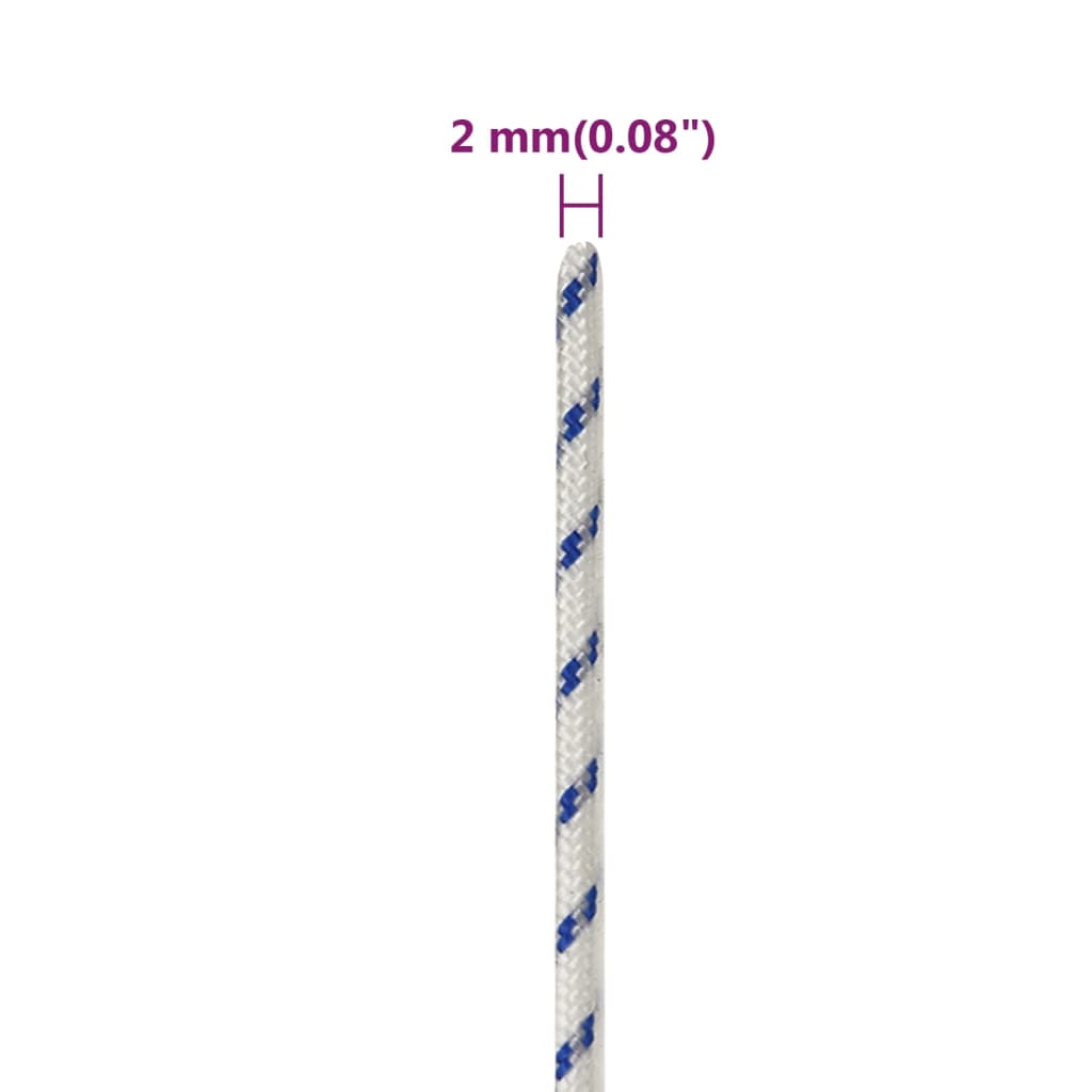 fehér polipropilén hajókötél 2 mm 250 m