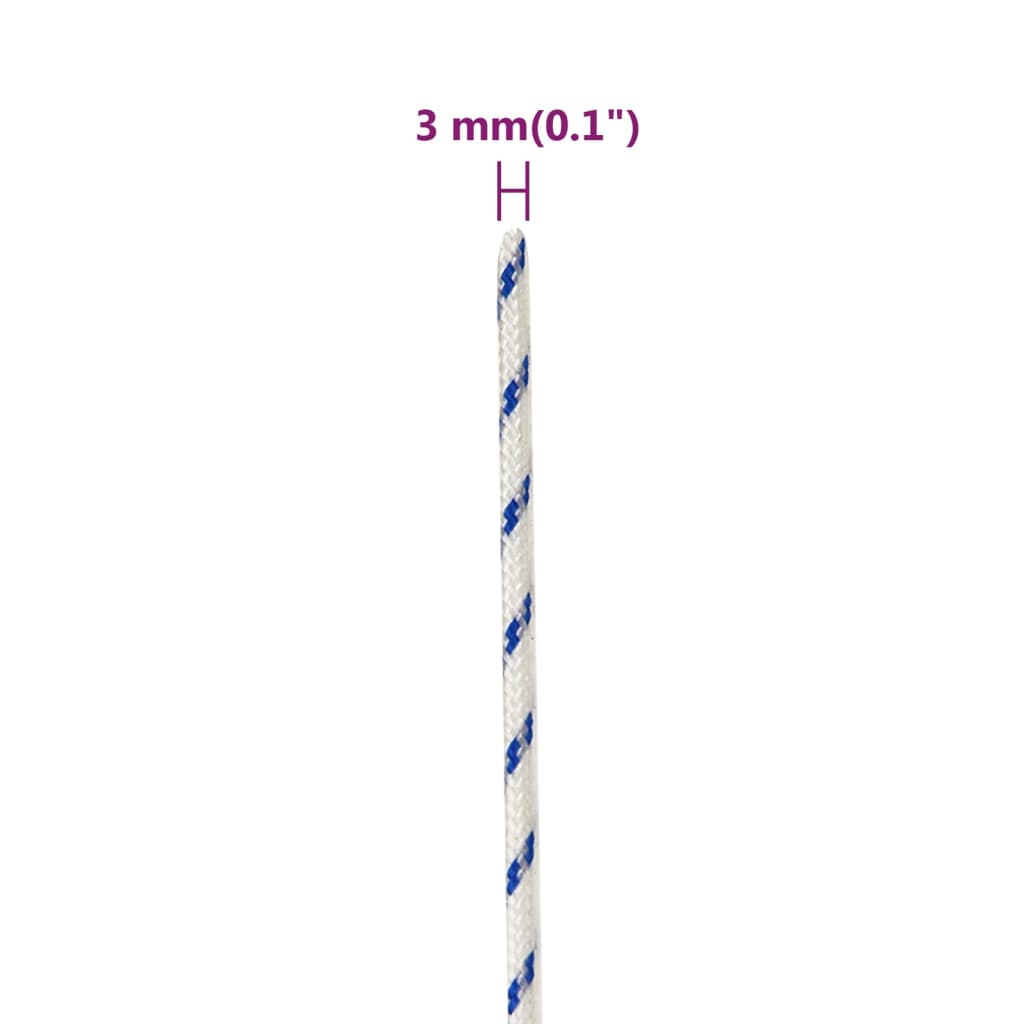 fehér polipropilén hajókötél 3 mm 50 m