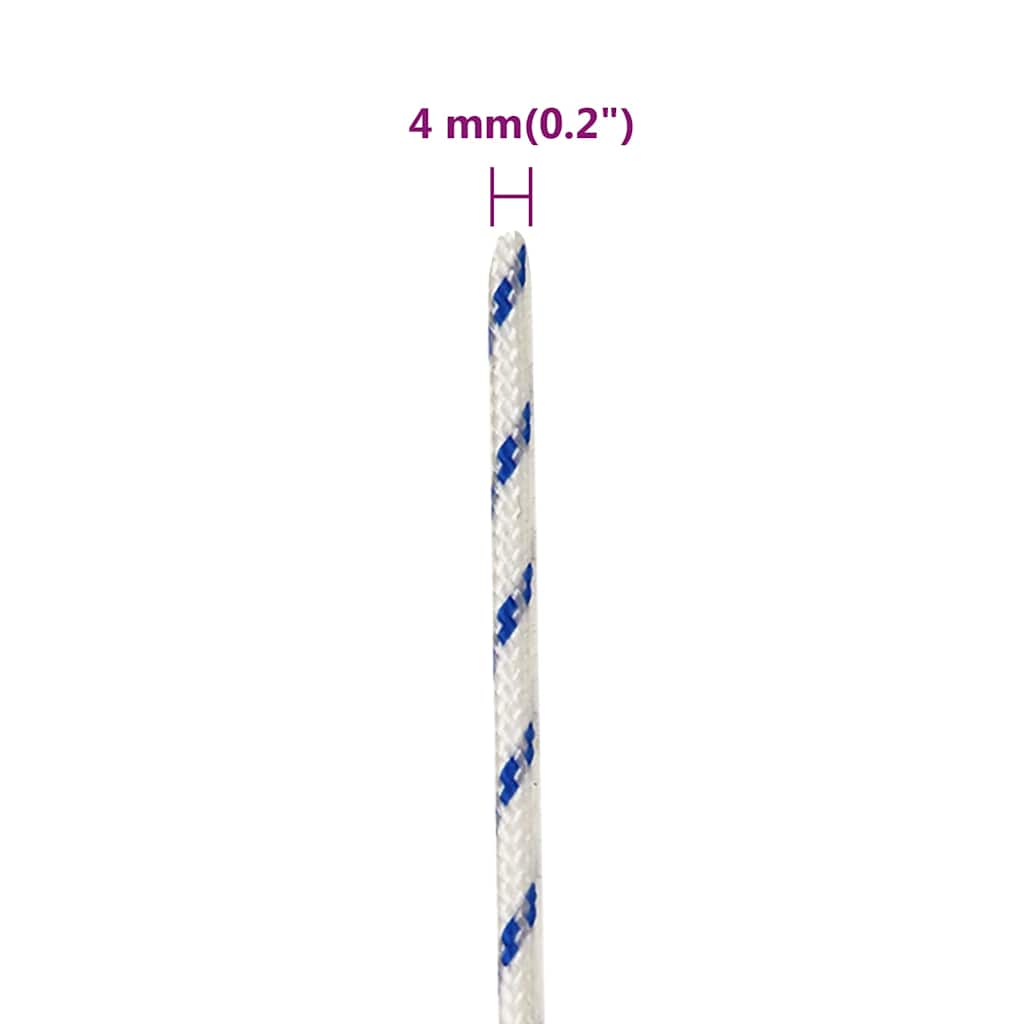 fehér polipropilén hajókötél 4 mm 500 m