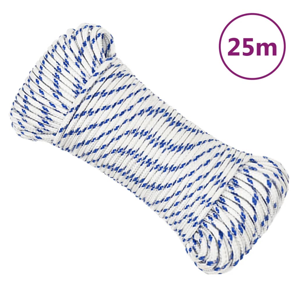 fehér polipropilén hajókötél 5 mm 25 m