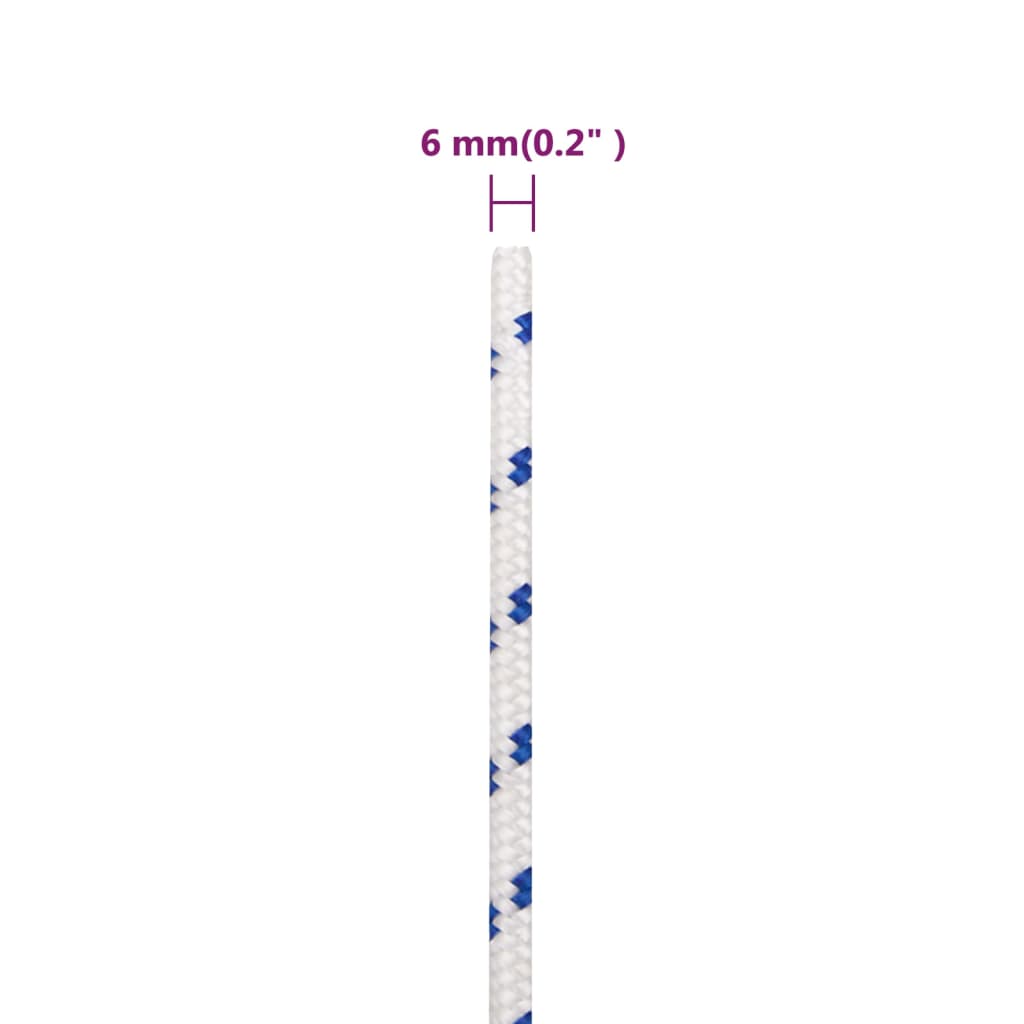 fehér polipropilén hajókötél 6 mm 250 m