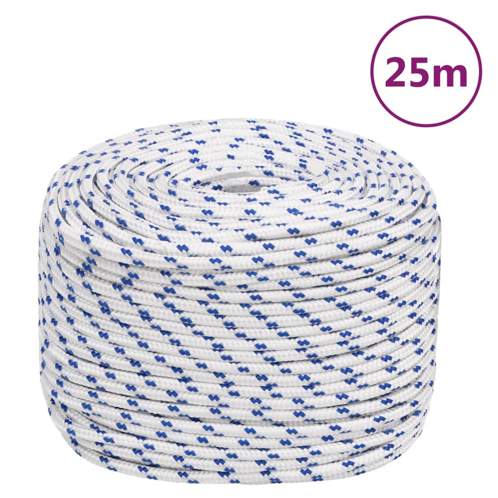 fehér polipropilén hajókötél 10 mm 25 m