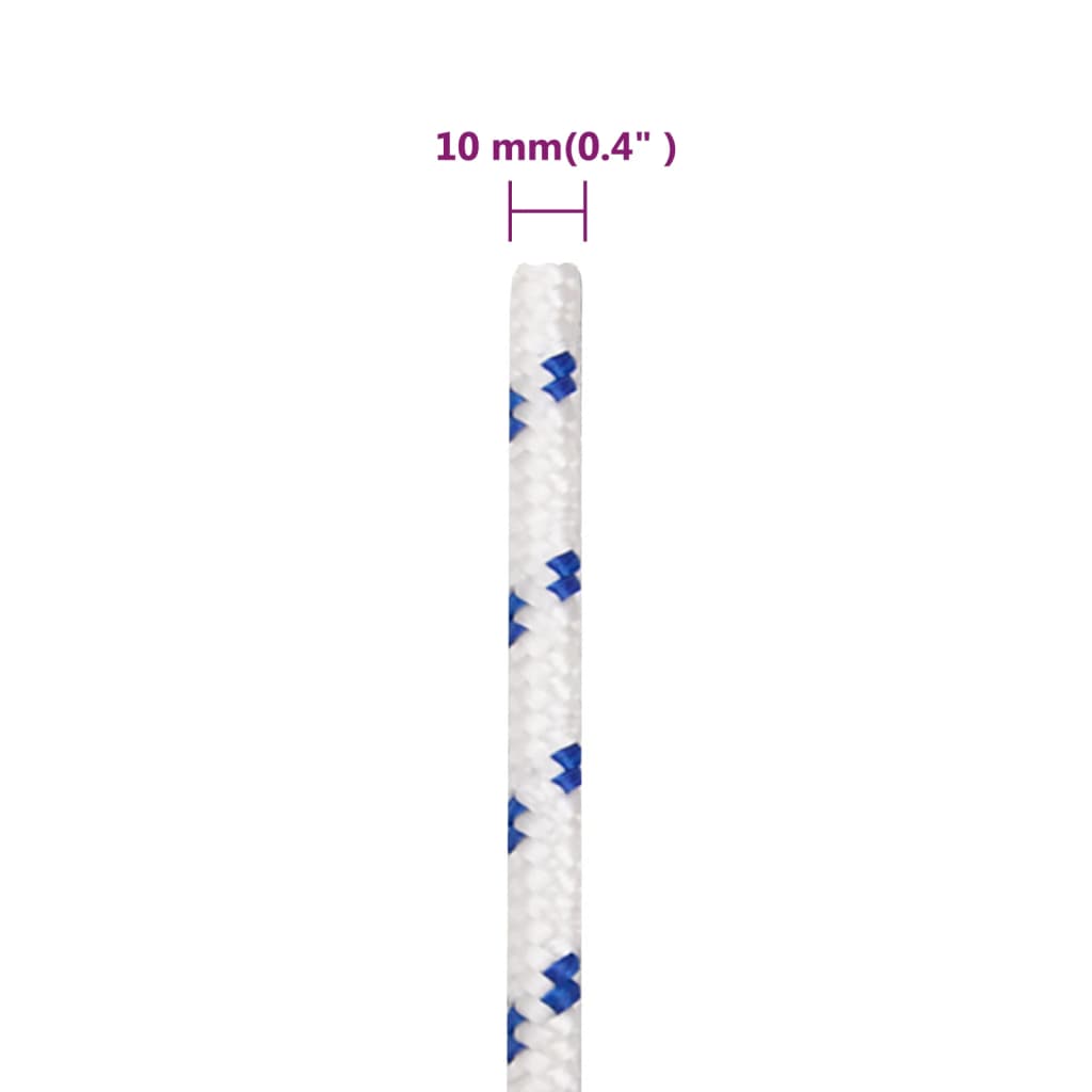 fehér polipropilén hajókötél 10 mm 25 m