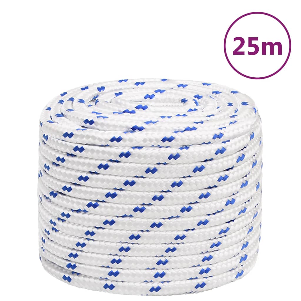 fehér polipropilén hajókötél 18 mm 25 m
