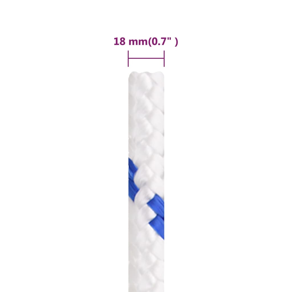 fehér polipropilén hajókötél 18 mm 100 m