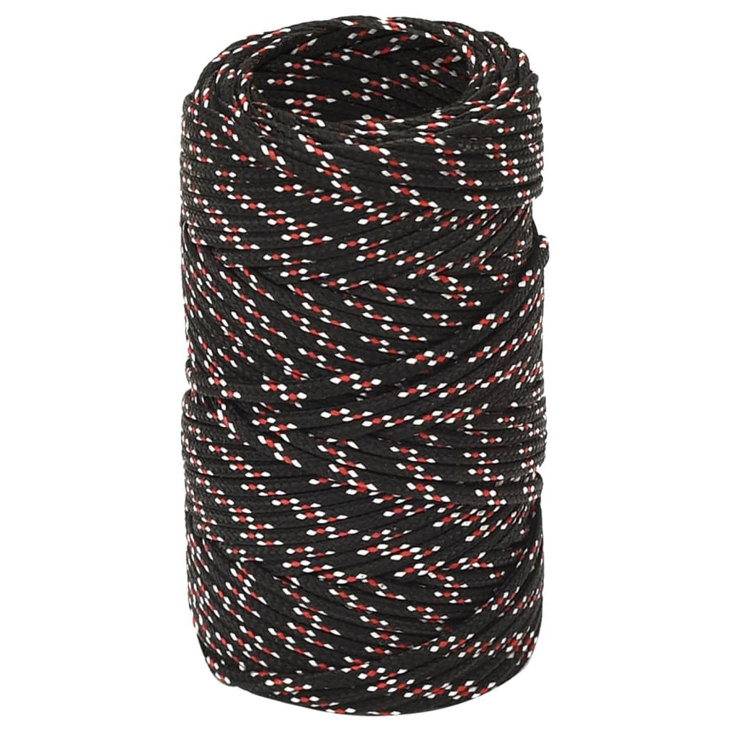 fekete polipropilén hajókötél 2 mm 250 m