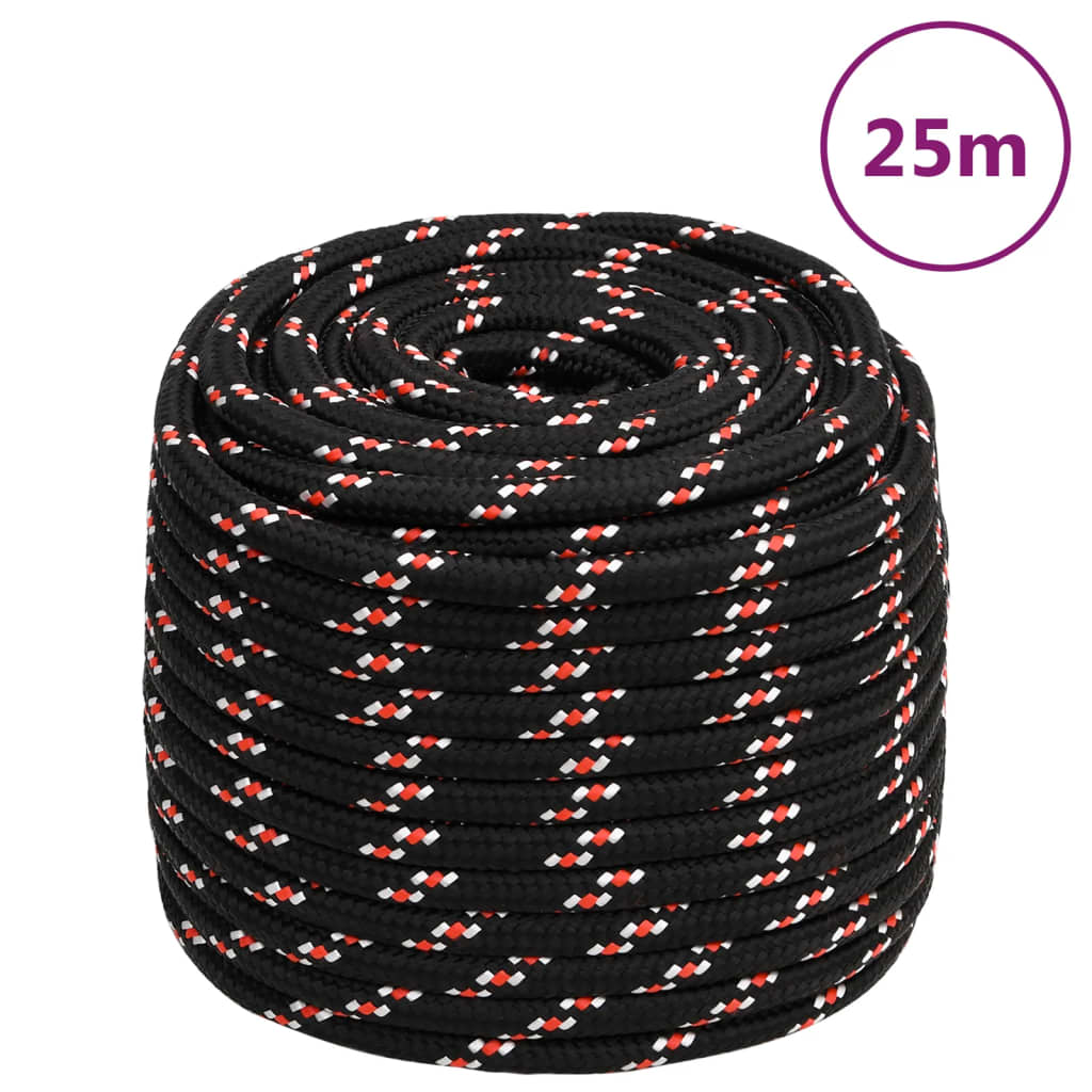 fekete polipropilén hajókötél 18 mm 25 m