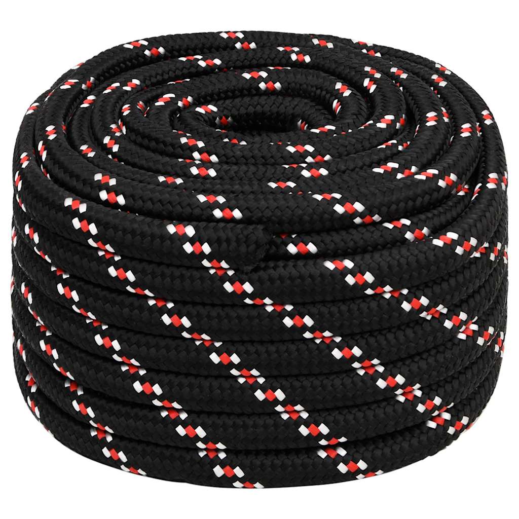 fekete polipropilén hajókötél 20 mm 50 m