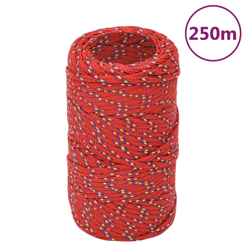 piros polipropilén hajókötél 2 mm 250 m