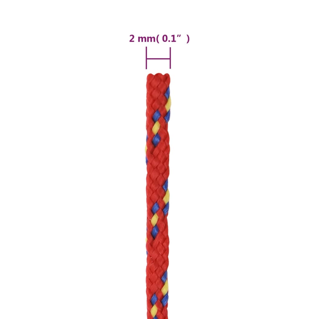 piros polipropilén hajókötél 2 mm 250 m