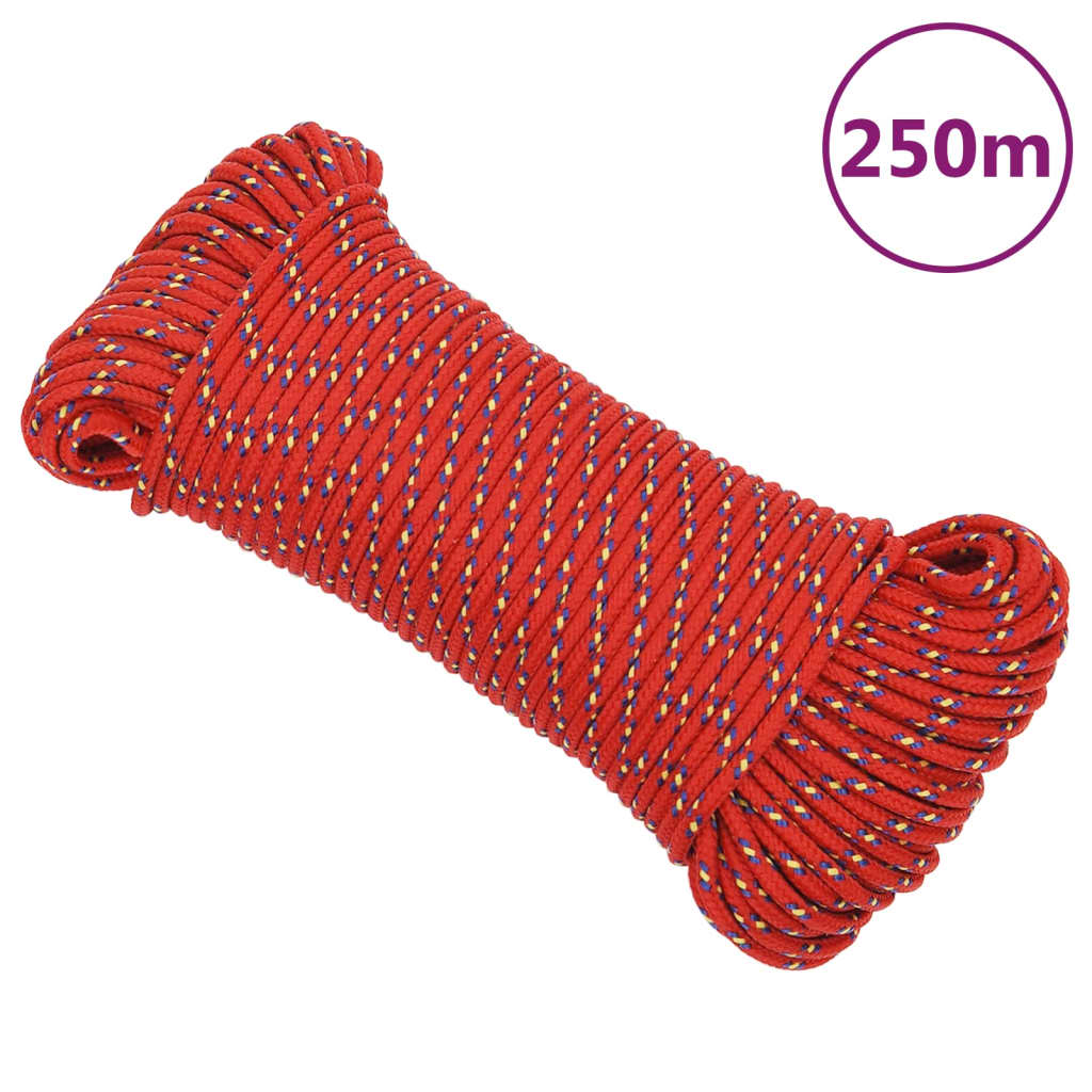 piros polipropilén hajókötél 3 mm 250 m