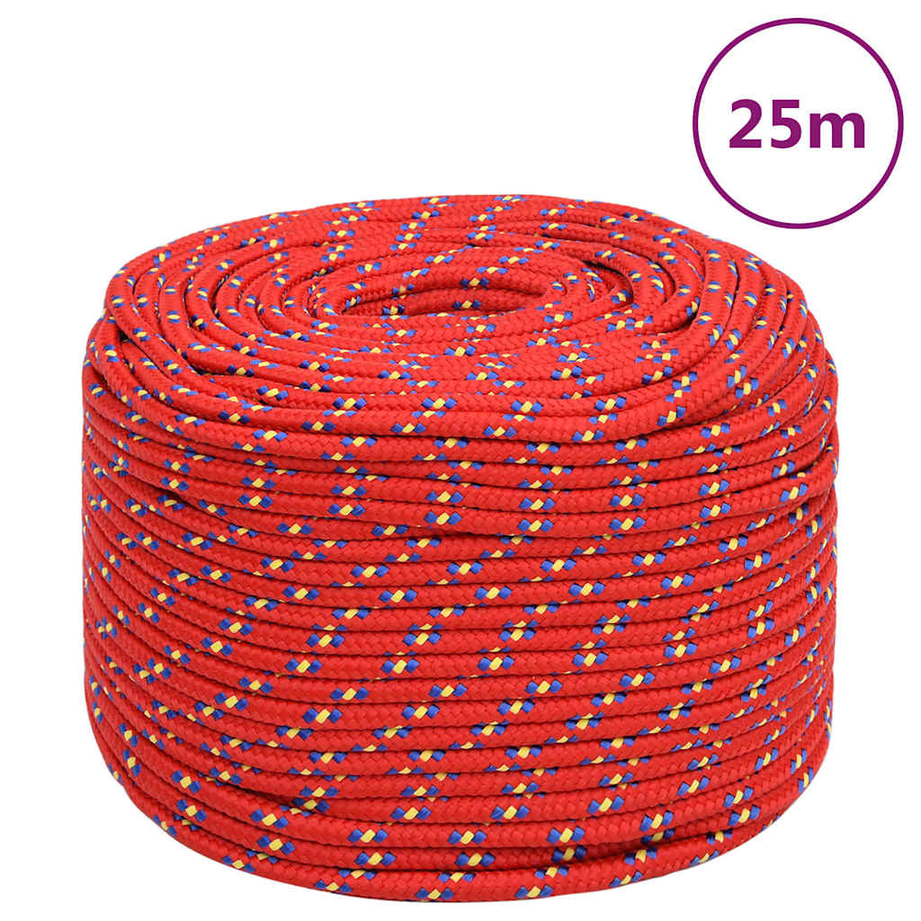 piros polipropilén hajókötél 6 mm 25 m