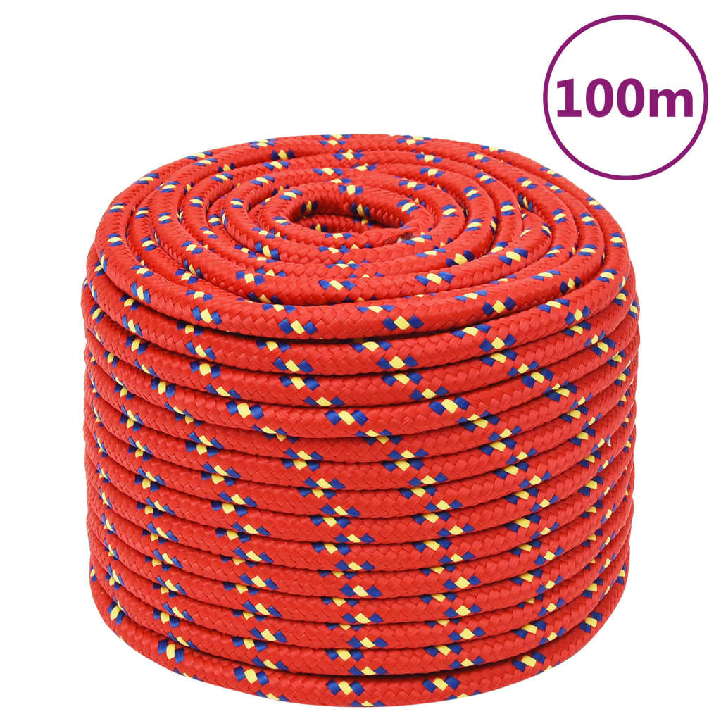 piros polipropilén hajókötél 12 mm 100 m