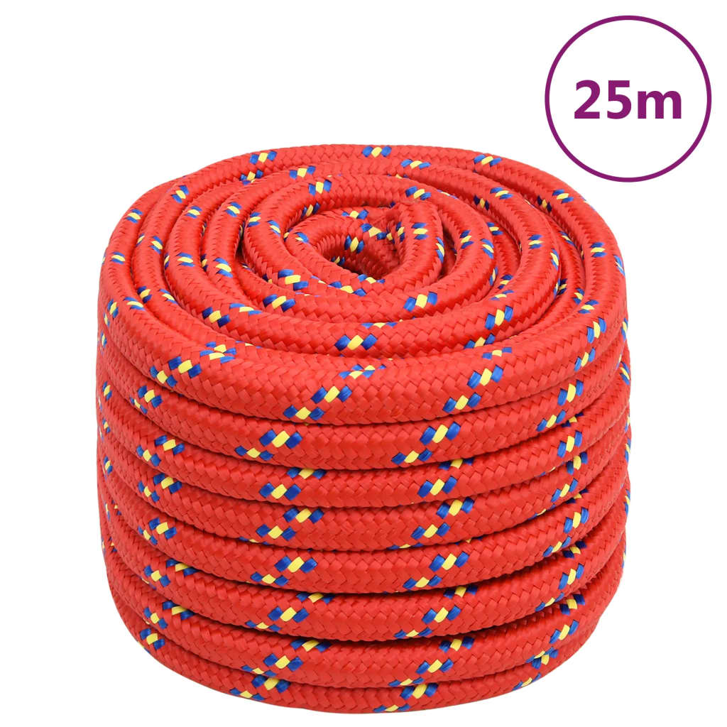 piros polipropilén hajókötél 20 mm 25 m