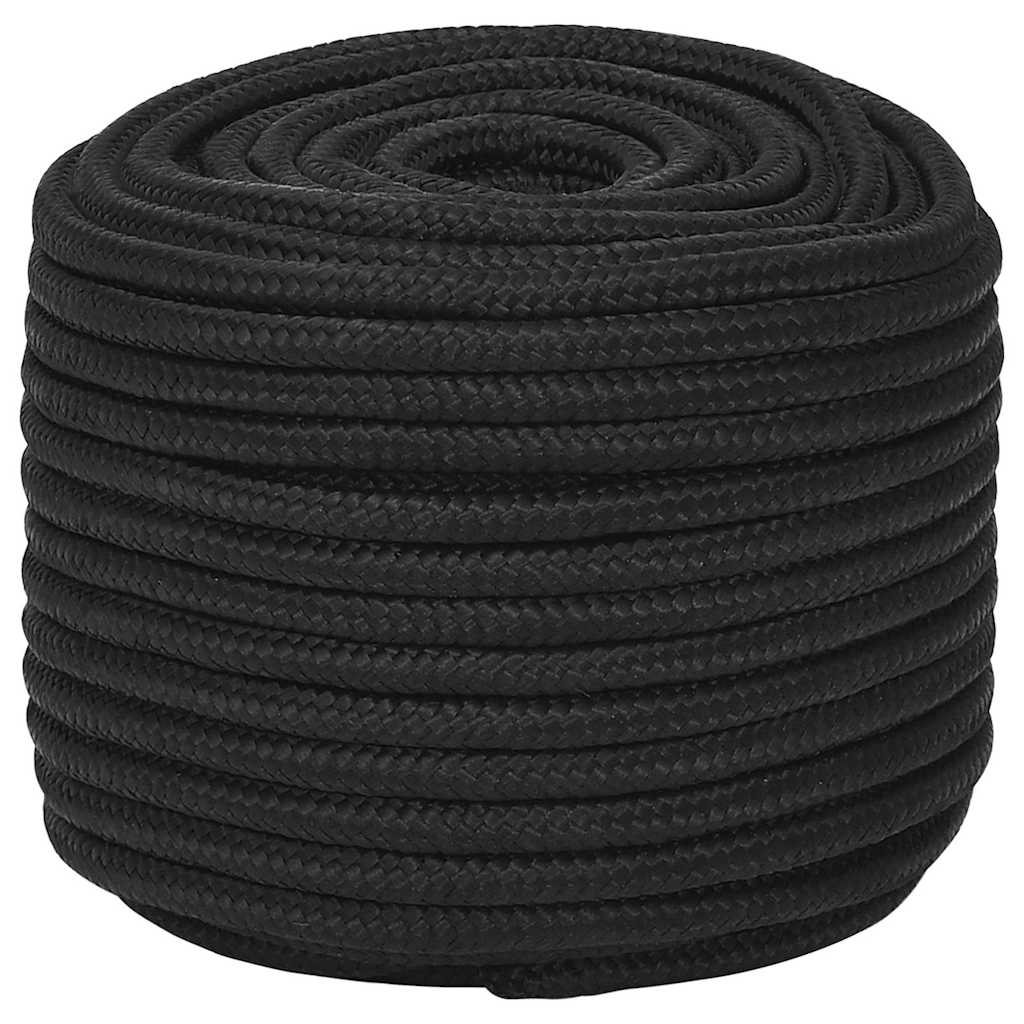 teljesen fekete polipropilén hajókötél 12 mm 25 m
