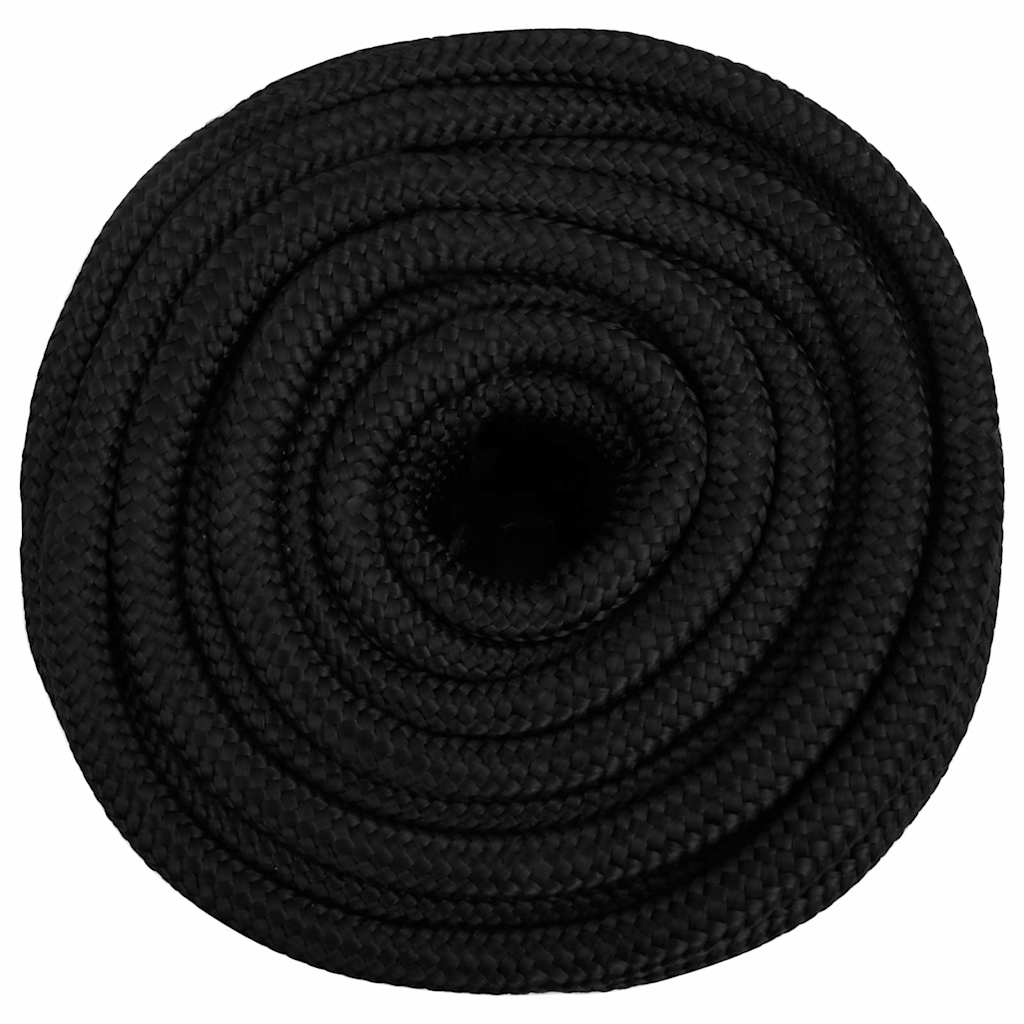 teljesen fekete polipropilén hajókötél 18 mm 25 m