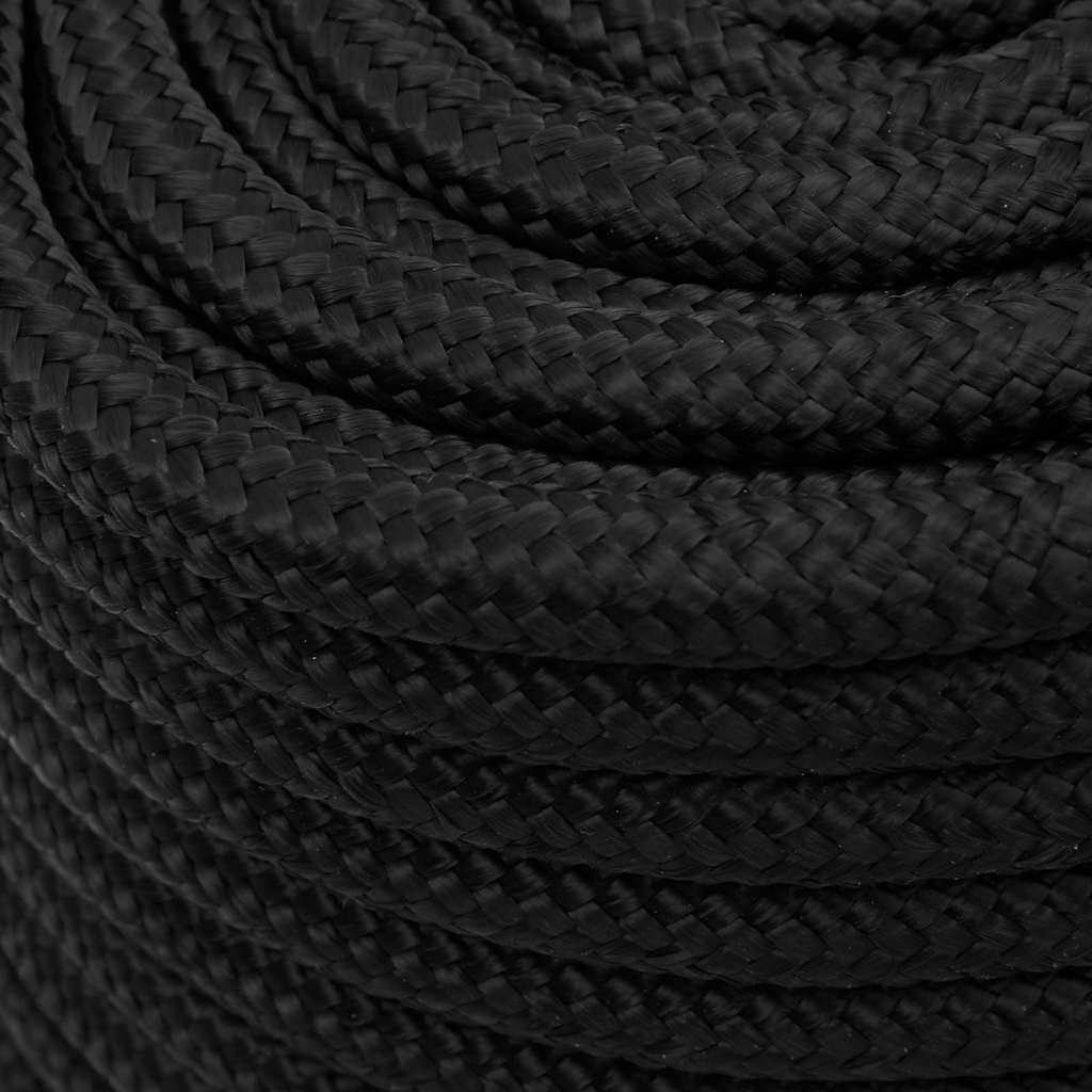 teljesen fekete polipropilén hajókötél 18 mm 25 m