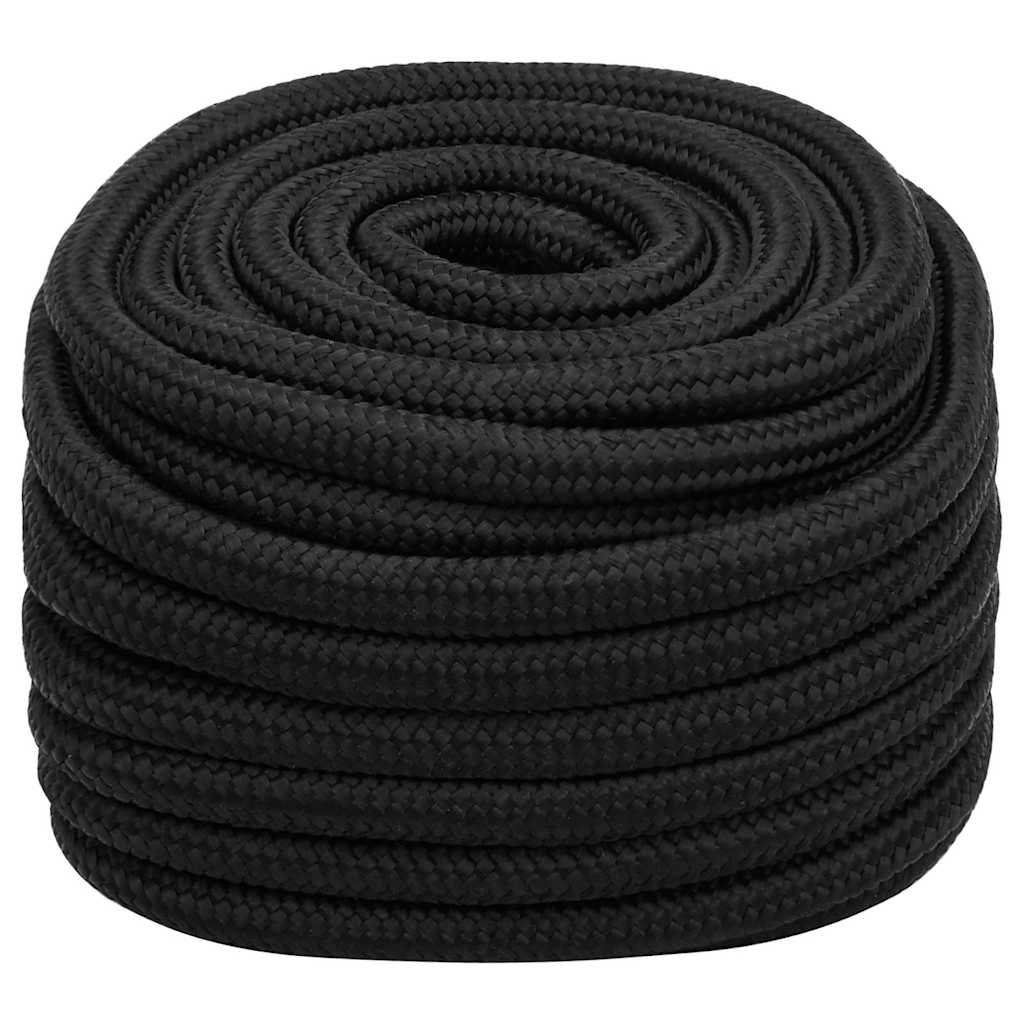 teljesen fekete polipropilén hajókötél 20 mm 25 m