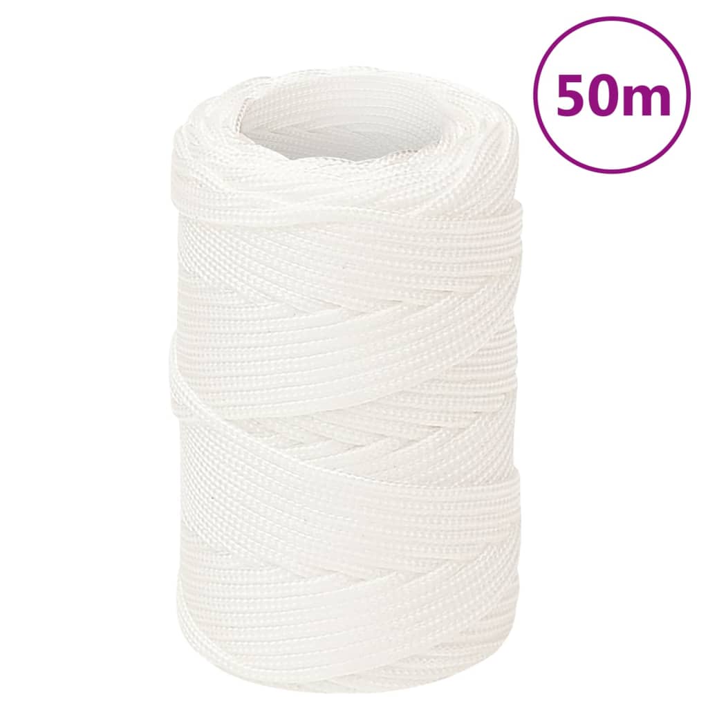 teljesen fehér polipropilén hajókötél 2 mm 50 m