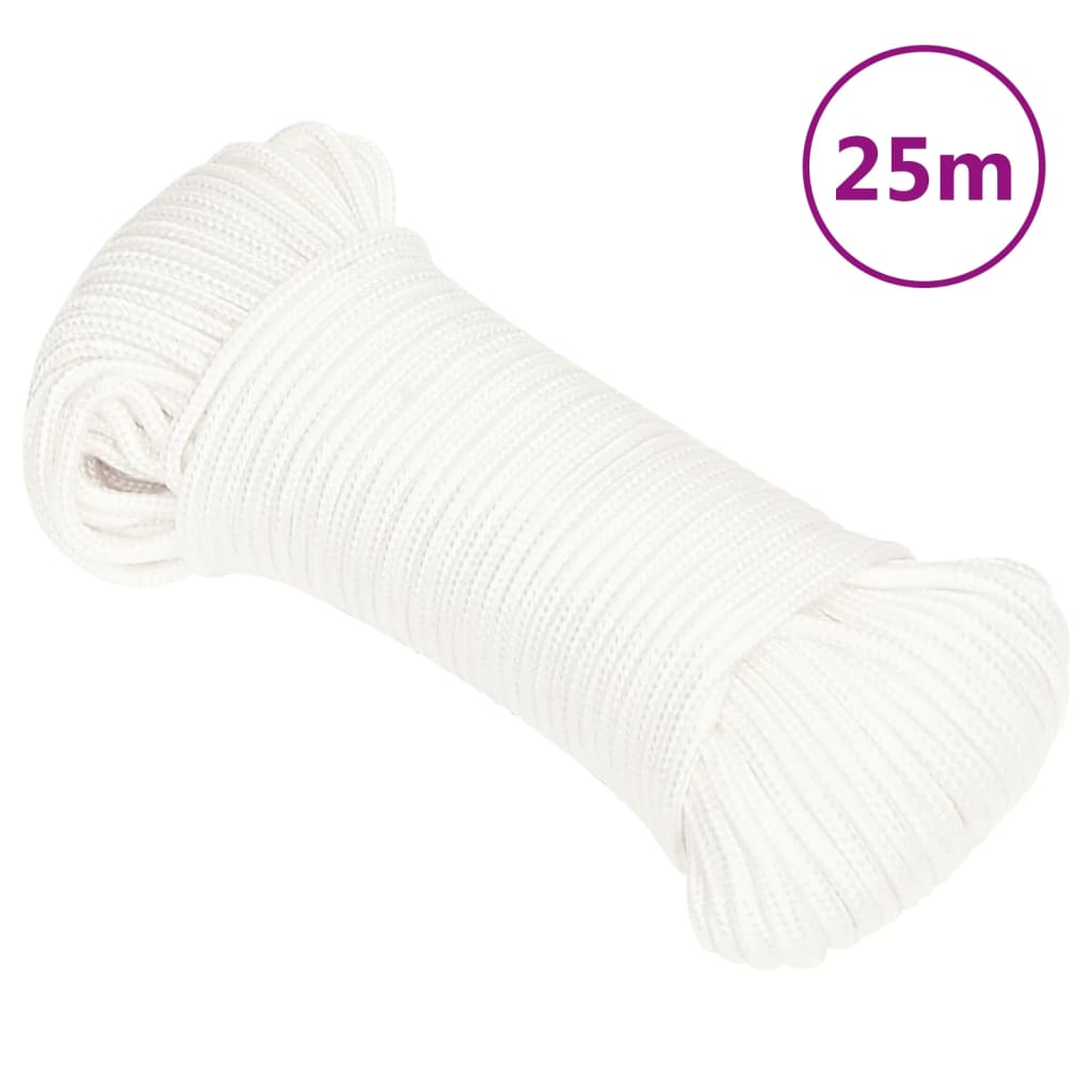 teljesen fehér polipropilén hajókötél 4 mm 25 m
