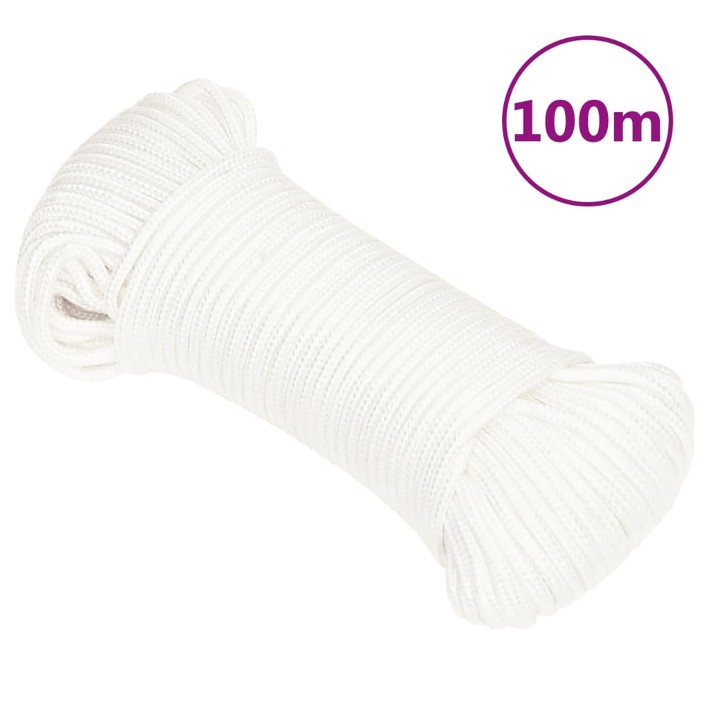 teljesen fehér polipropilén hajókötél 4 mm 100 m