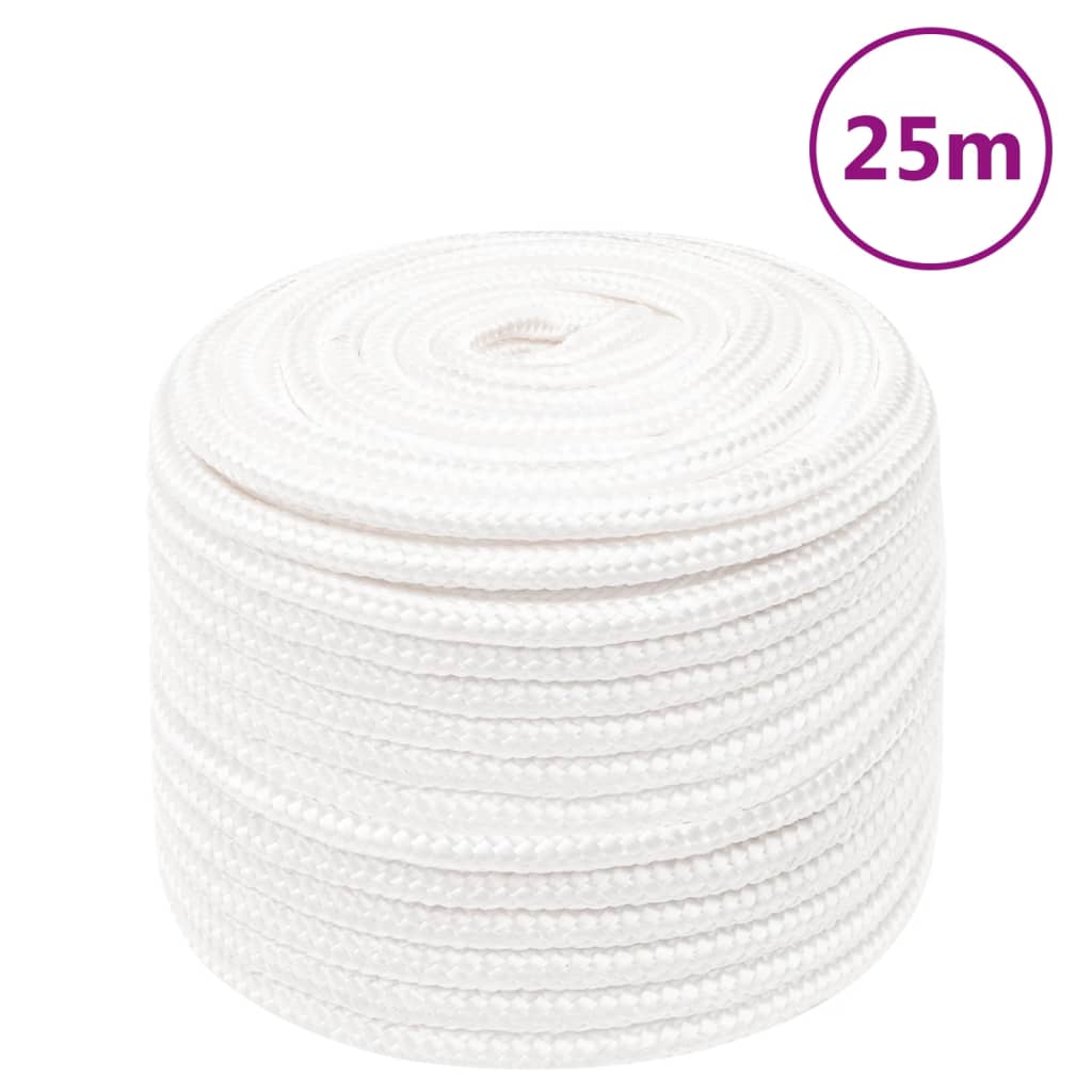 teljesen fehér polipropilén hajókötél 12 mm 25 m