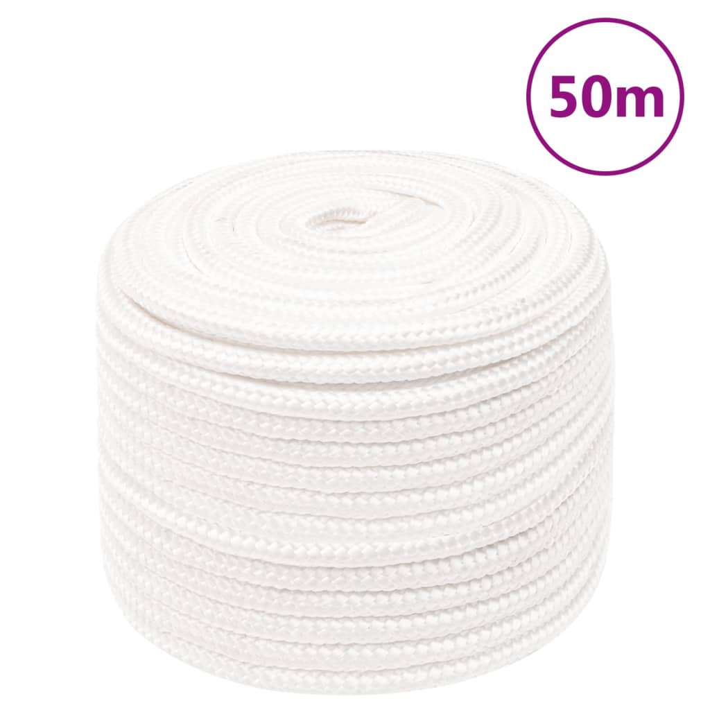 teljesen fehér polipropilén hajókötél 12 mm 50 m