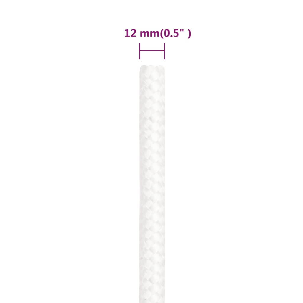 teljesen fehér polipropilén hajókötél 12 mm 250 m