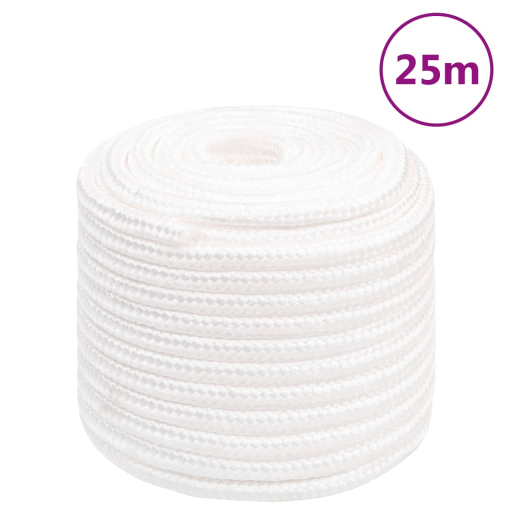 teljesen fehér polipropilén hajókötél 18 mm 25 m