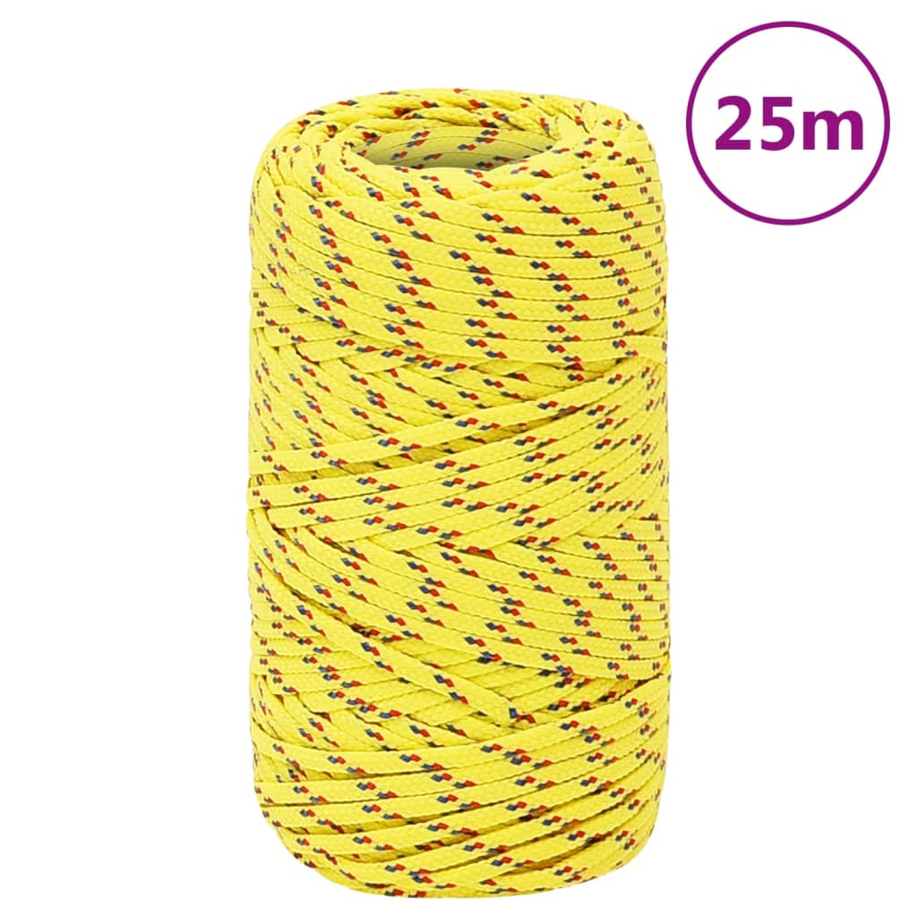 sárga polipropilén hajókötél 2 mm 25 m