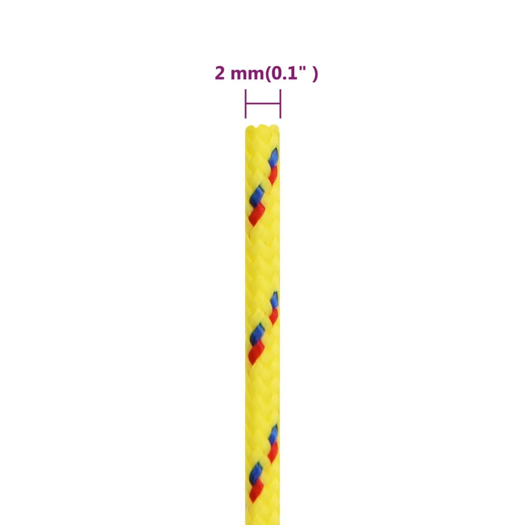 sárga polipropilén hajókötél 2 mm 250 m