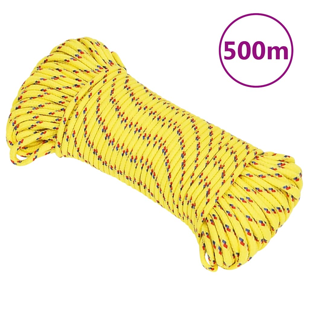 sárga polipropilén hajókötél 4 mm 500 m