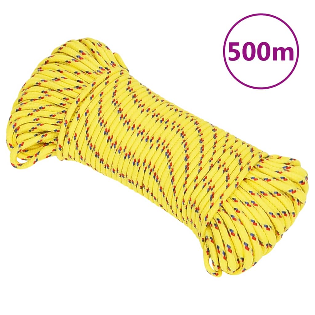 sárga polipropilén hajókötél 5 mm 500 m
