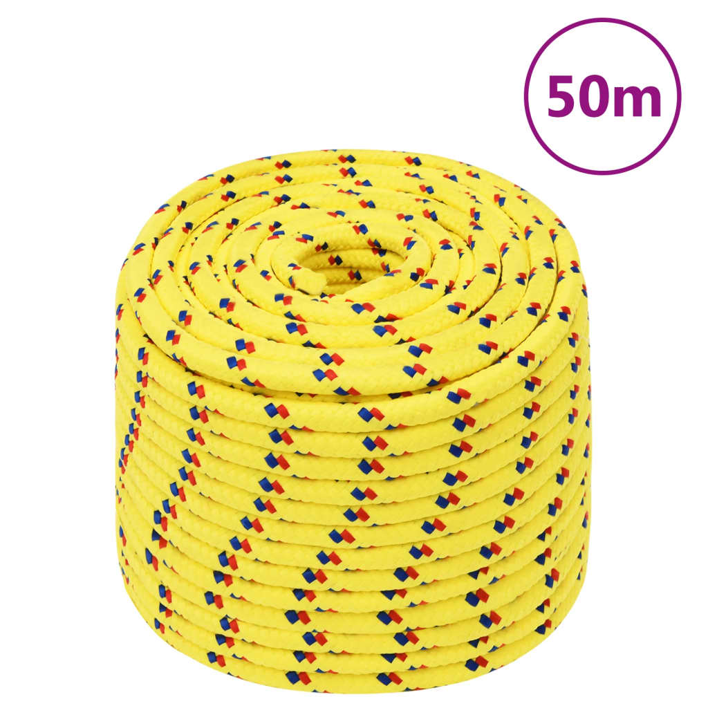 sárga polipropilén hajókötél 12 mm 50 m