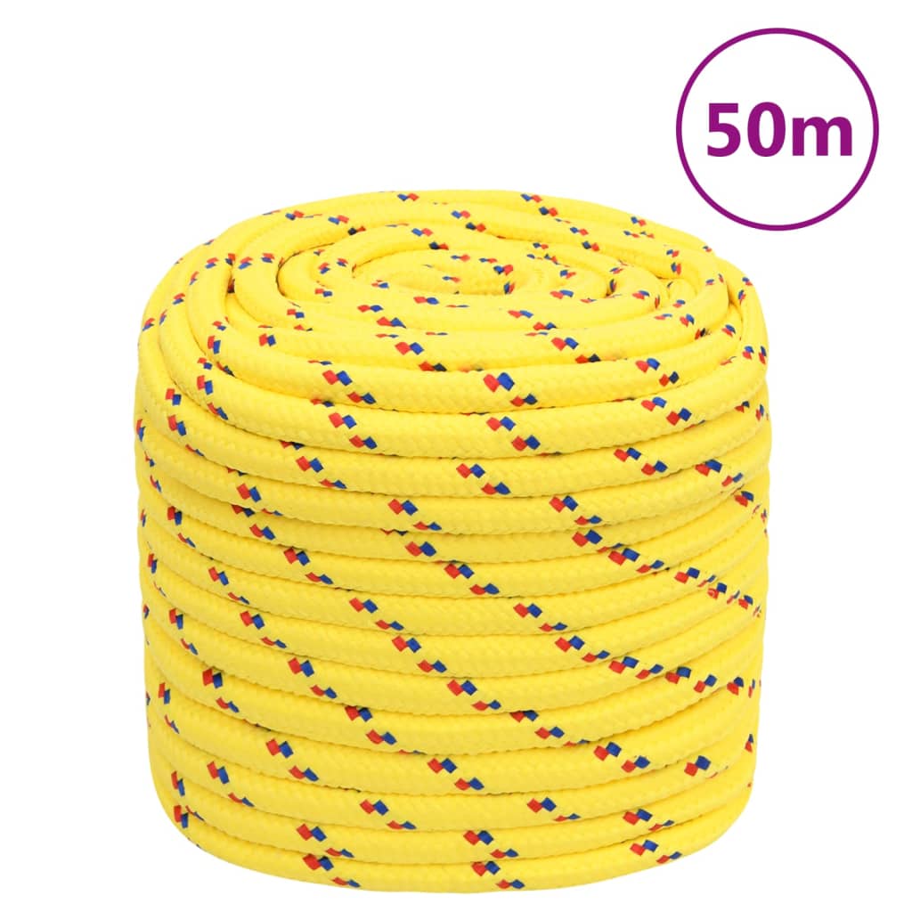 sárga polipropilén hajókötél 18 mm 50 m
