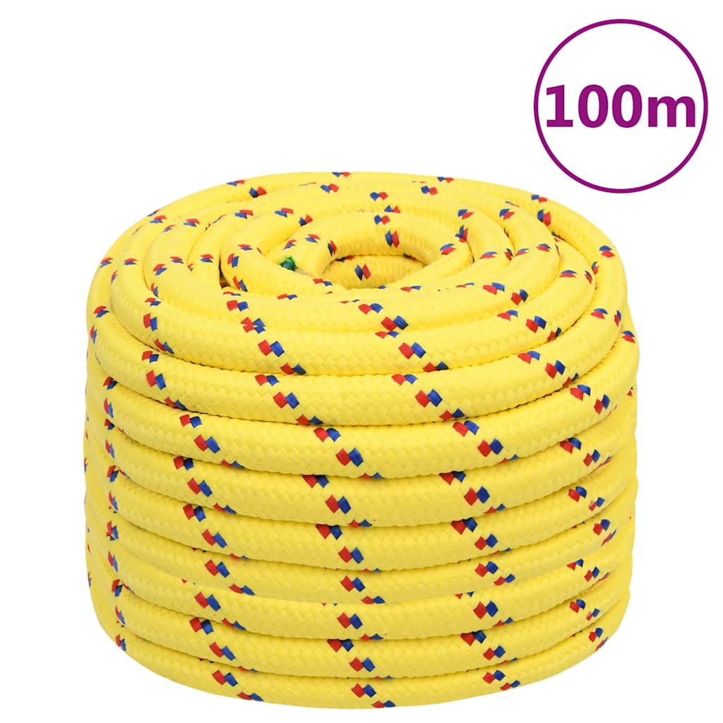 sárga polipropilén hajókötél 20 mm 100 m
