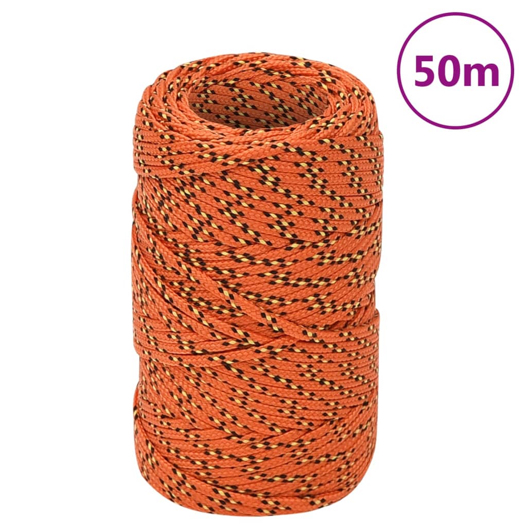 narancssárga polipropilén hajókötél 2 mm 50 m