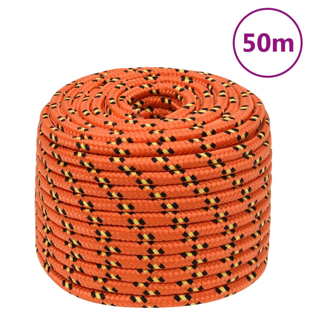 narancssárga polipropilén hajókötél 14 mm 50 m