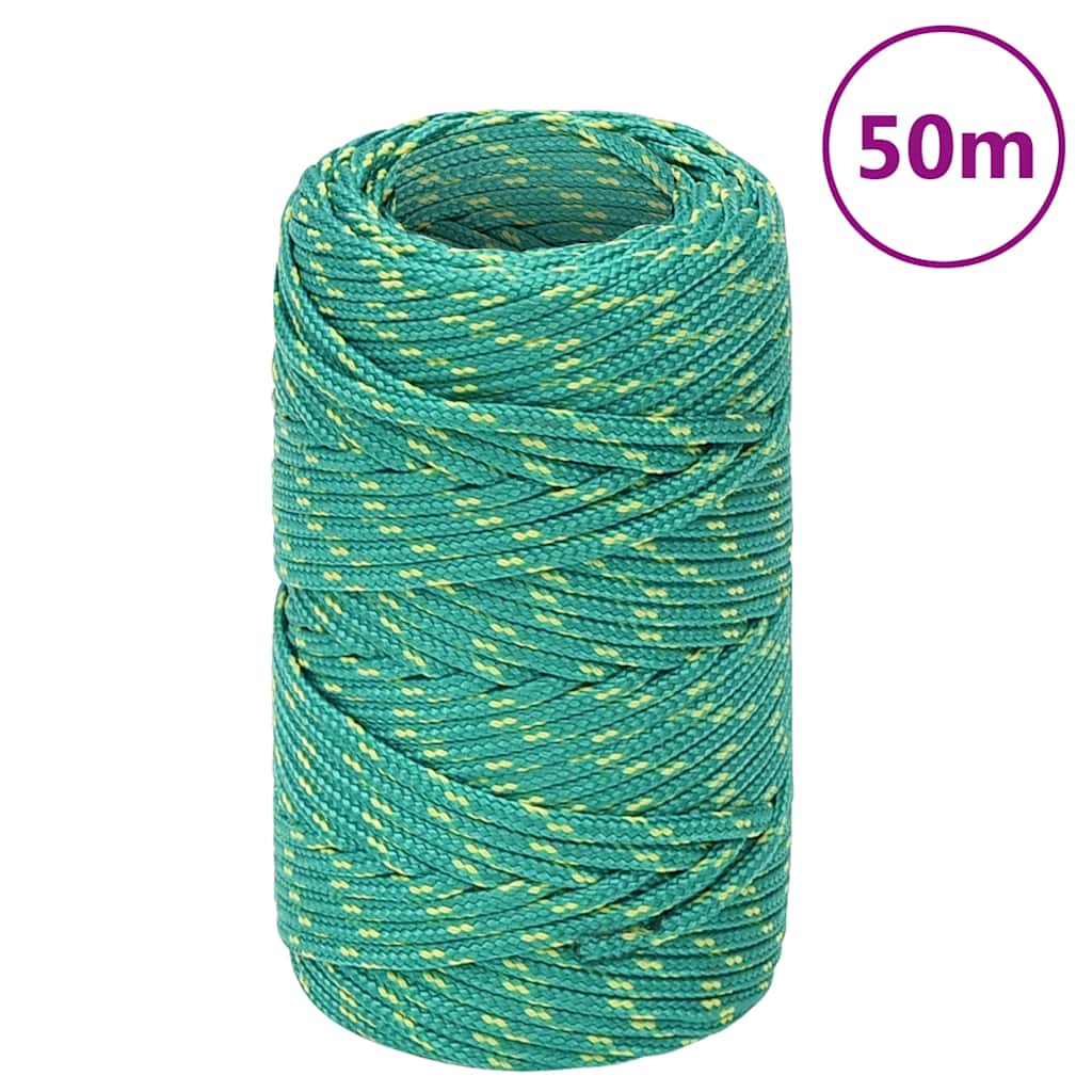zöld polipropilén hajókötél 2 mm 50 m