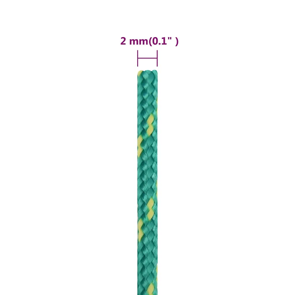 zöld polipropilén hajókötél 2 mm 50 m
