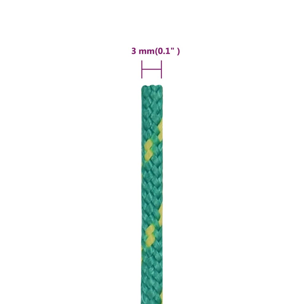 zöld polipropilén hajókötél 3 mm 25 m