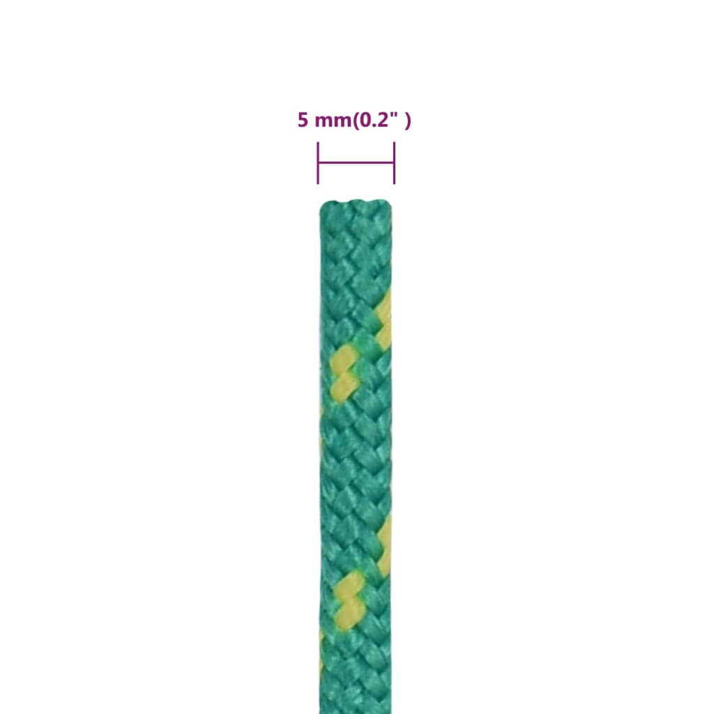 zöld polipropilén hajókötél 5 mm 250 m