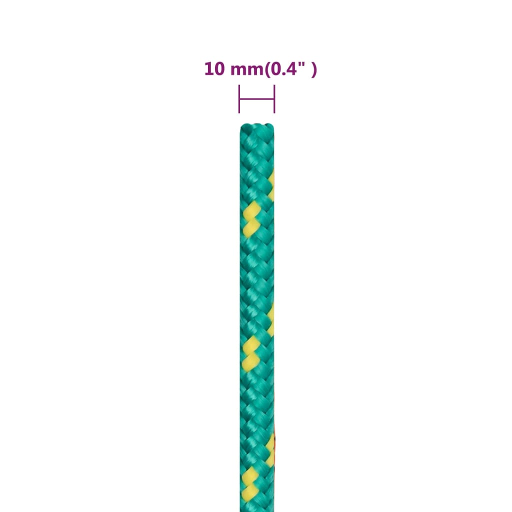 zöld polipropilén hajókötél 10 mm 25 m