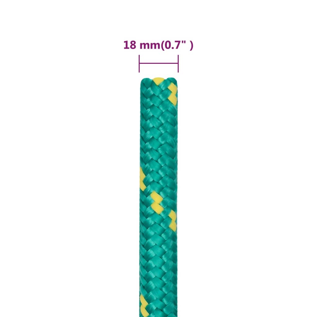 zöld polipropilén hajókötél 18 mm 100 m