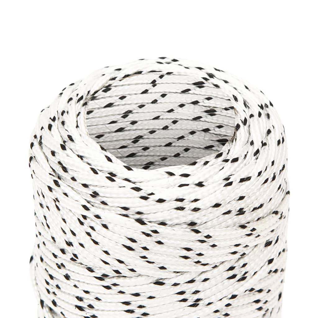 fehér poliészter fonott csónakkötél 2 mm x 25 m